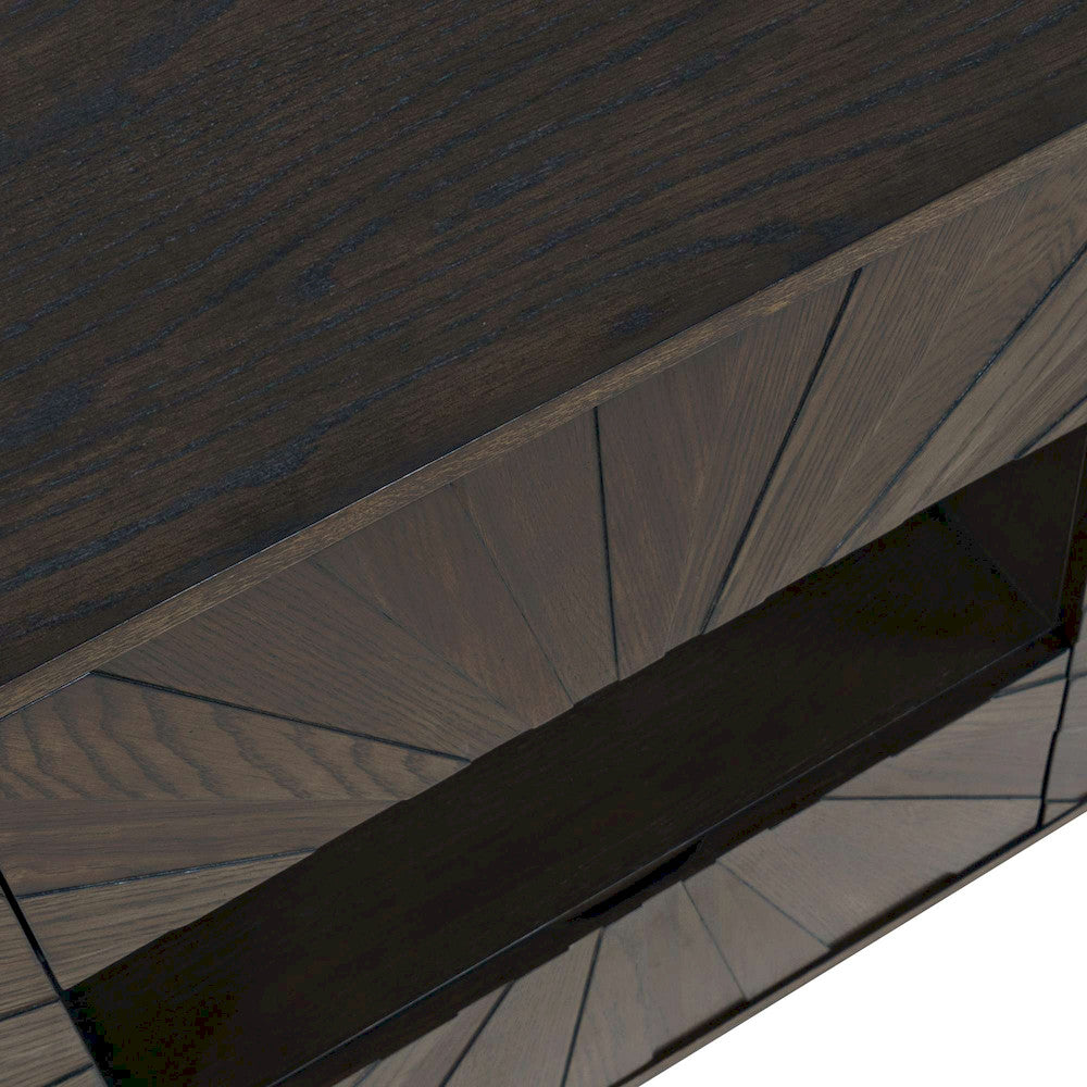 Jofran - Reece 70in Mid-Century Modern Starburst TV Stand Console Storage Cabinet in Americano - 2485-70 view 7