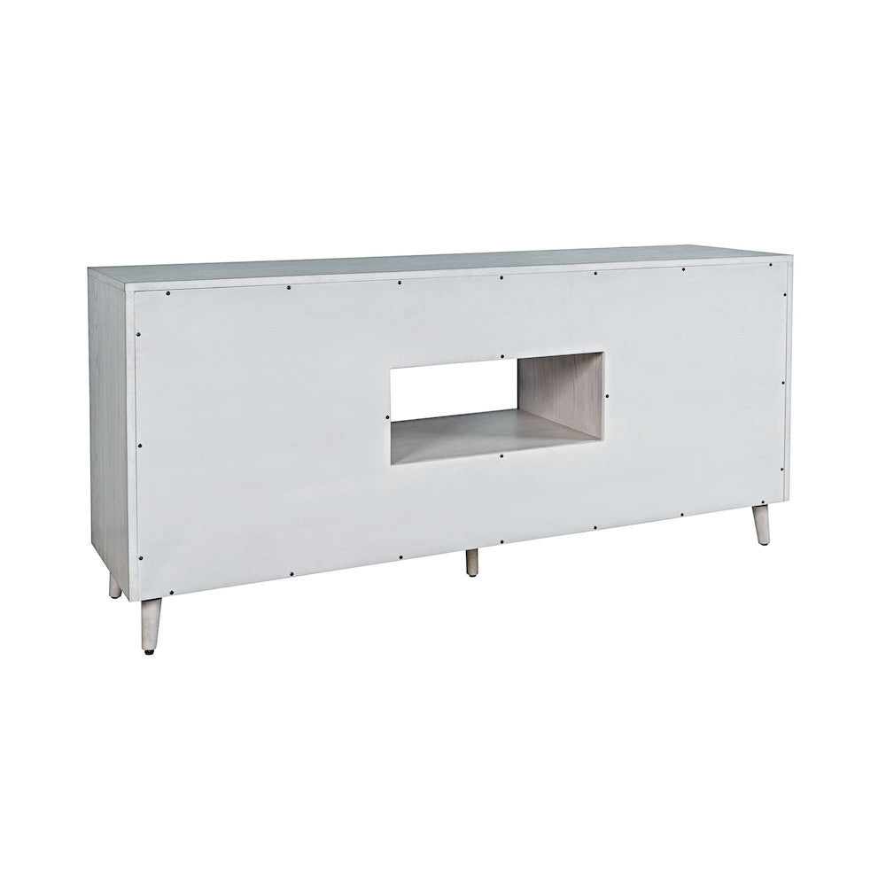 Jofran - Reece 70in Mid-Century Modern Starburst TV Stand Console Storage Cabinet in Light Ash - 2483-70 view 3