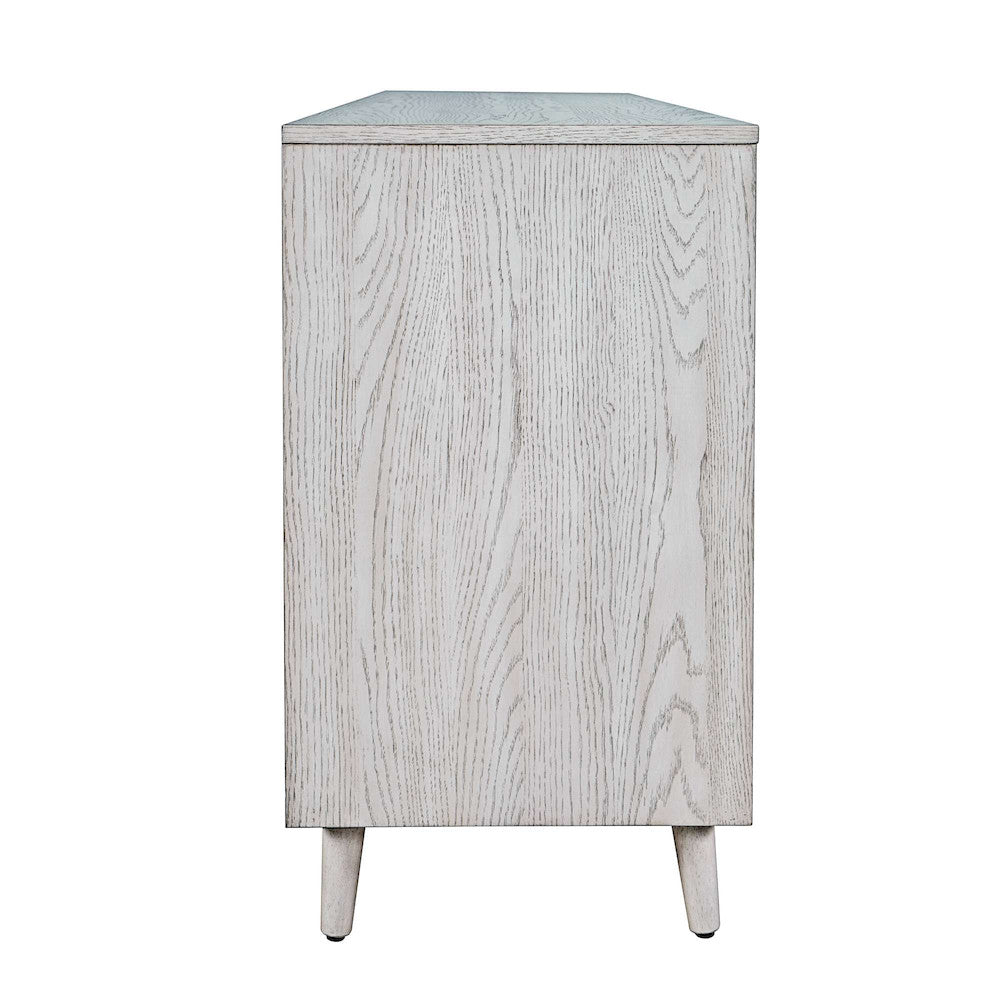 Jofran - Reece 70in Mid-Century Modern Starburst TV Stand Console Storage Cabinet in Light Ash - 2483-70 view 9