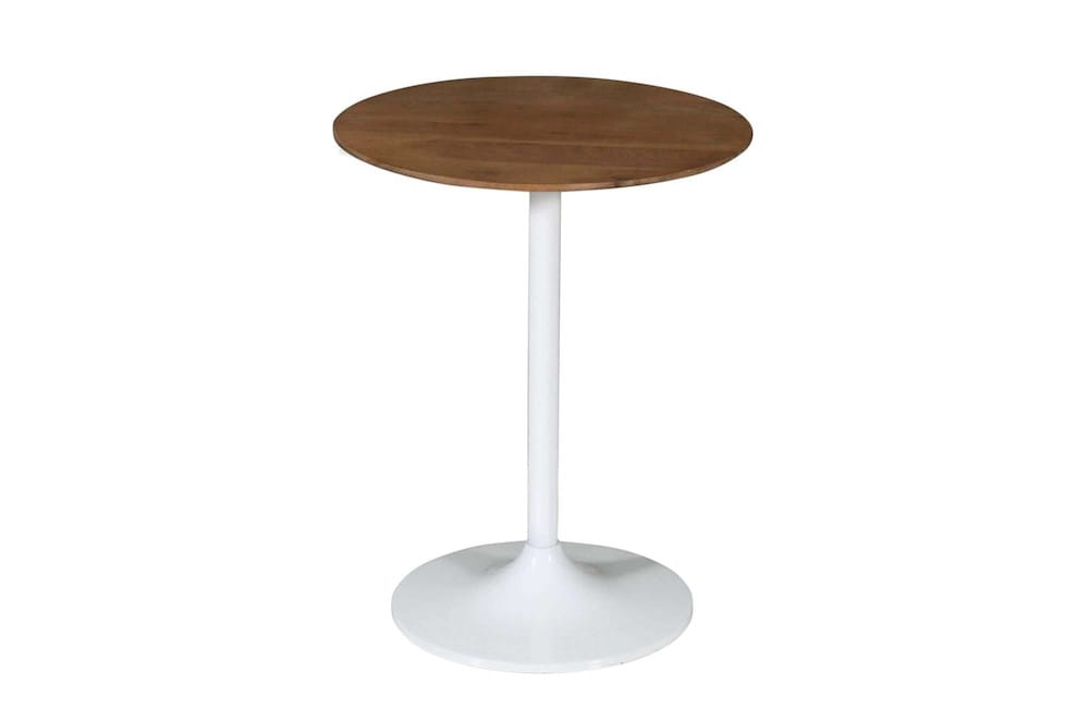 Jofran - Remy Solid Wood and Iron Modern Pedestal Accent Tables (Set of 2) White - 1730-223WT view 2