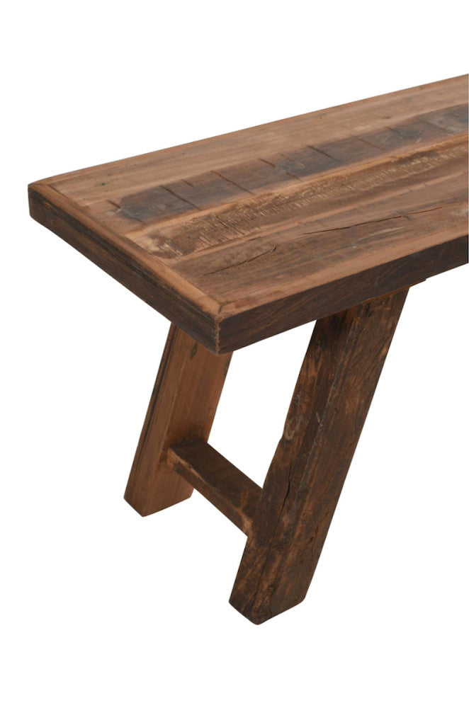 Jofran - Reston 48in Reclaimed Solid Wood Rustic Distressed Dining Bench - 23-RESTON view 6