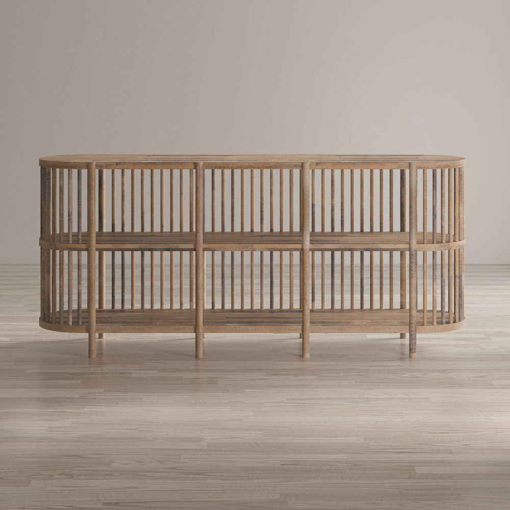 Jofran - Rhapsody Mid-Century Modern 72in Open Storage Sideboard Cabinet - 2180-72 view 6