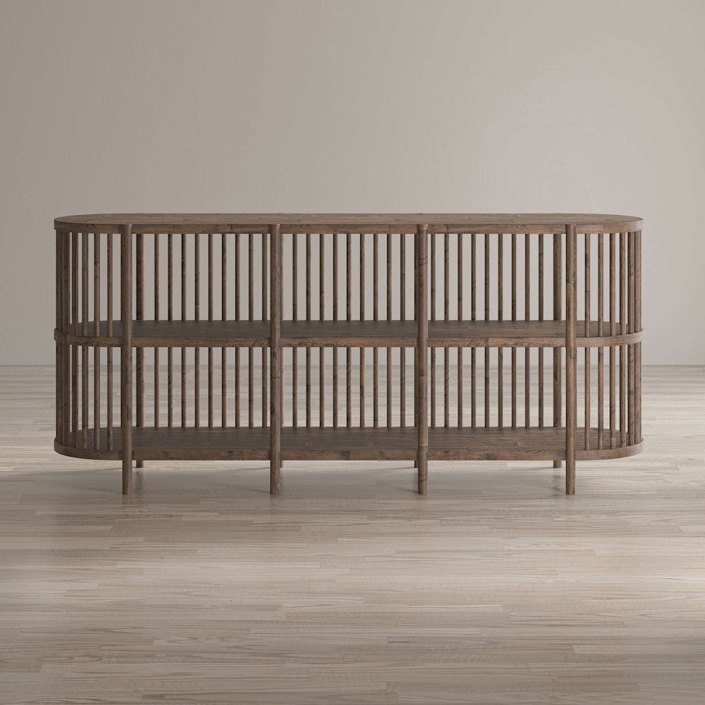 Jofran - Rhapsody Mid-Century Modern 72in Open Storage Sideboard Cabinet - 2185-72 view 6