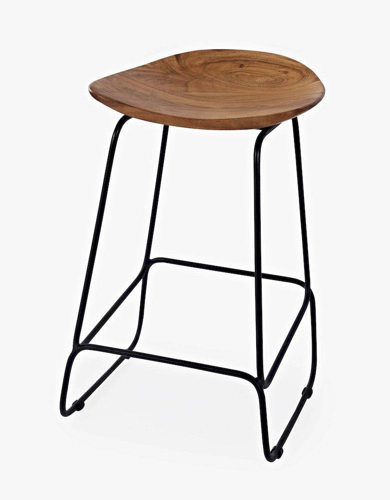 Jofran - Rollins 52in Solid Acacia Dining Set with Four Backless Barstools - 2085-52C-4 view 10