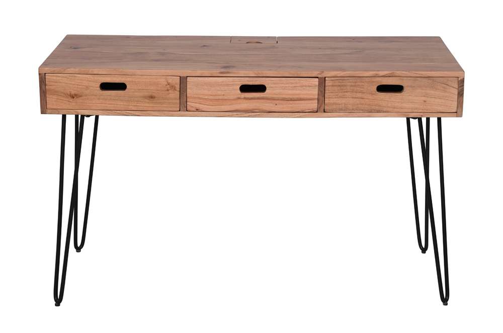 Jofran - Rollins Solid Acacia USB Charging Desk - Natural - 2085-5020 veiw 3