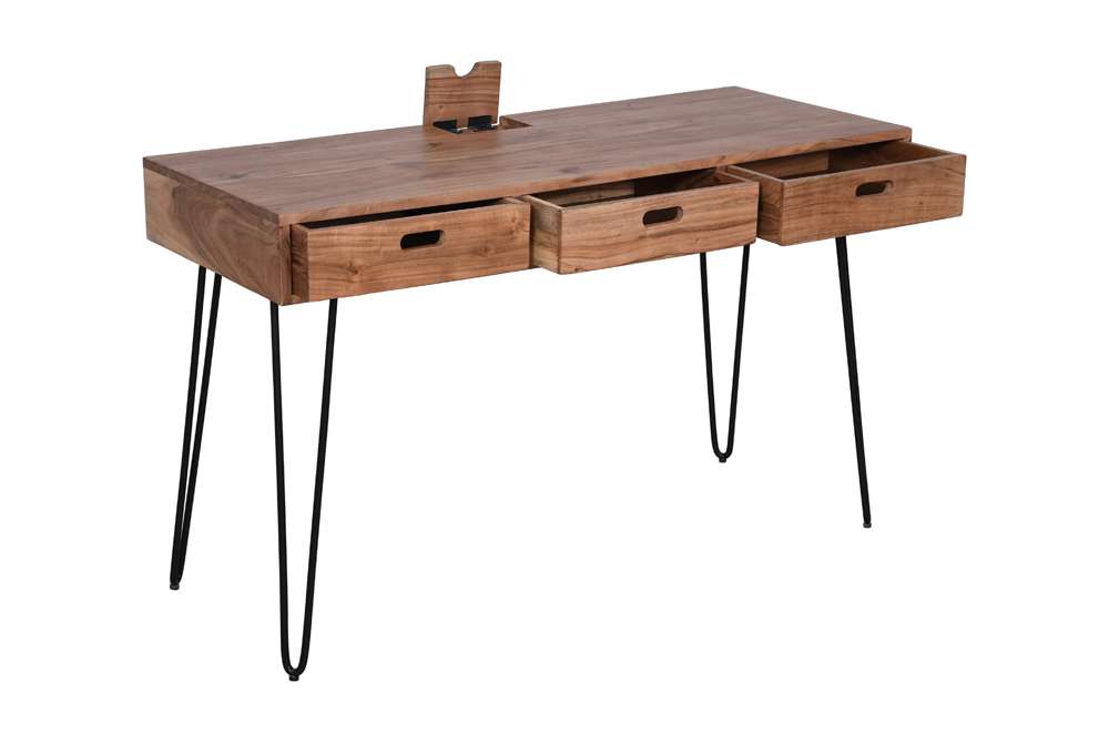 Jofran - Rollins Solid Acacia USB Charging Desk - Natural - 2085-5020 veiw 4