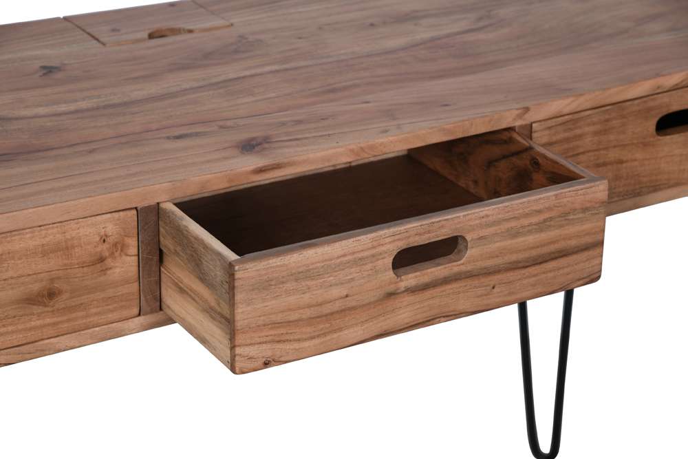 Jofran - Rollins Solid Acacia USB Charging Desk - Natural - 2085-5020 veiw 5