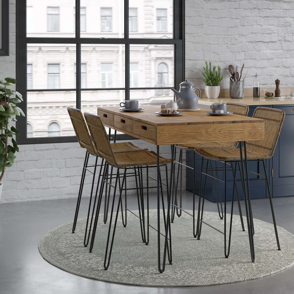Jofran - Rollins Solid Hardwood Modern Counter Dining Table with Storage - Light Brown - 2085-52 view 14