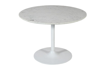 Jofran - Rowan 42in Modern Luxury Pedestal Round Marble Dining Table, White - 2271-ROWAN42TBWKT view 2