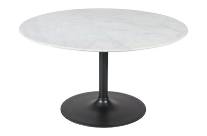 Jofran - Rowan 54in Modern Luxury Pedestal Round Marble Dining Table, Gunmetal - 2271-ROWAN54TBGMKT view 1
