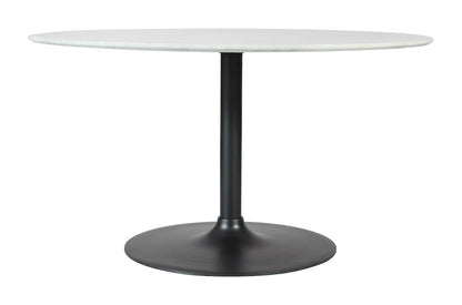 Jofran - Rowan 54in Modern Luxury Pedestal Round Marble Dining Table, Gunmetal - 2271-ROWAN54TBGMKT view 2