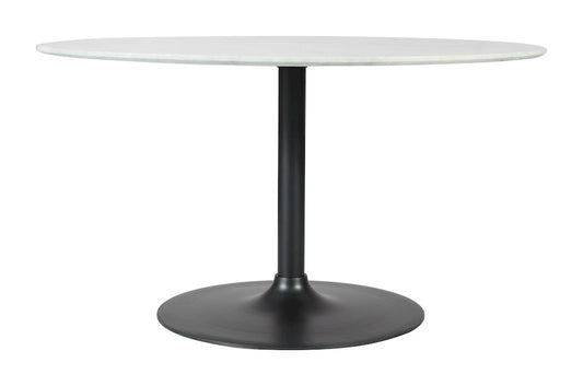 Jofran - Rowan 54in Modern Luxury Pedestal Round Marble Dining Table, Gunmetal - 2271-ROWAN54TBGMKT view 2