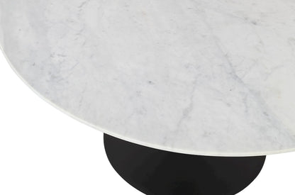 Jofran - Rowan 54in Modern Luxury Pedestal Round Marble Dining Table, Gunmetal - 2271-ROWAN54TBGMKT view 4