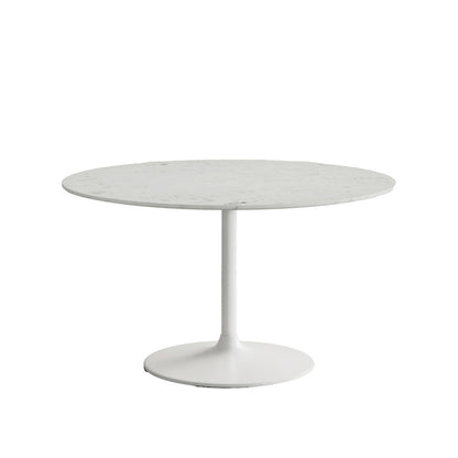 Jofran - Rowan 54in Modern Luxury Pedestal Round Marble Dining Table, White - 2271-ROWAN54TBWKT view 1