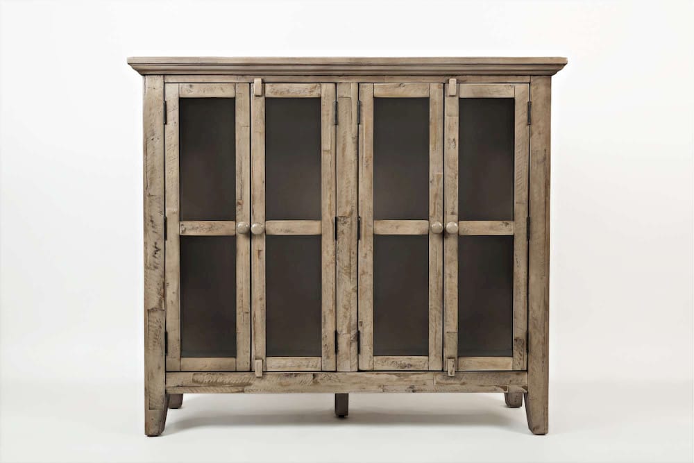 Jofran - Rustic Shores 48in Coastal Distressed Acacia Four-Door Accent Cabinet, Watch Hill Brown-Grey - 1620-48 view 1