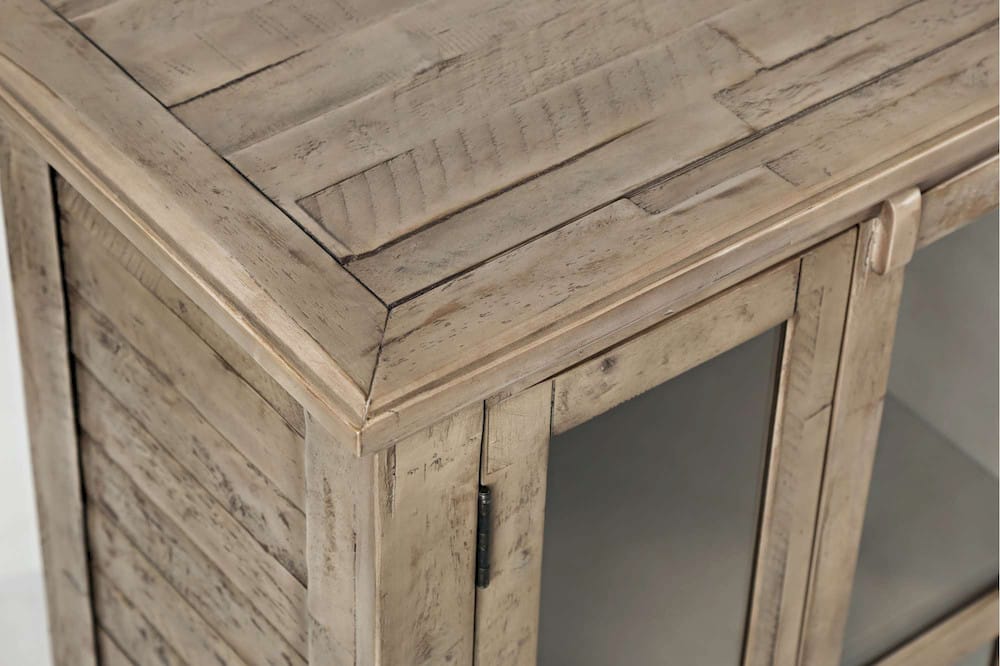 Jofran - Rustic Shores 48in Coastal Distressed Acacia Four-Door Accent Cabinet, Watch Hill Brown-Grey - 1620-48 view 4