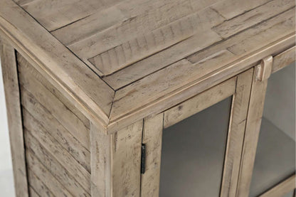 Jofran - Rustic Shores 48in Coastal Distressed Acacia Four-Door Accent Cabinet, Watch Hill Brown-Grey - 1620-48 view 4
