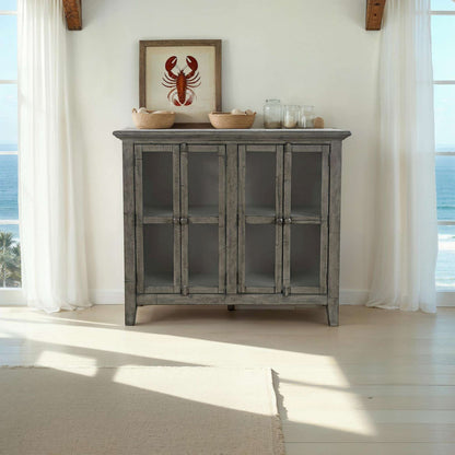 Jofran - Rustic Shores Coastal Style 48in Distressed Accent Cabinet - 2130-48 view 10