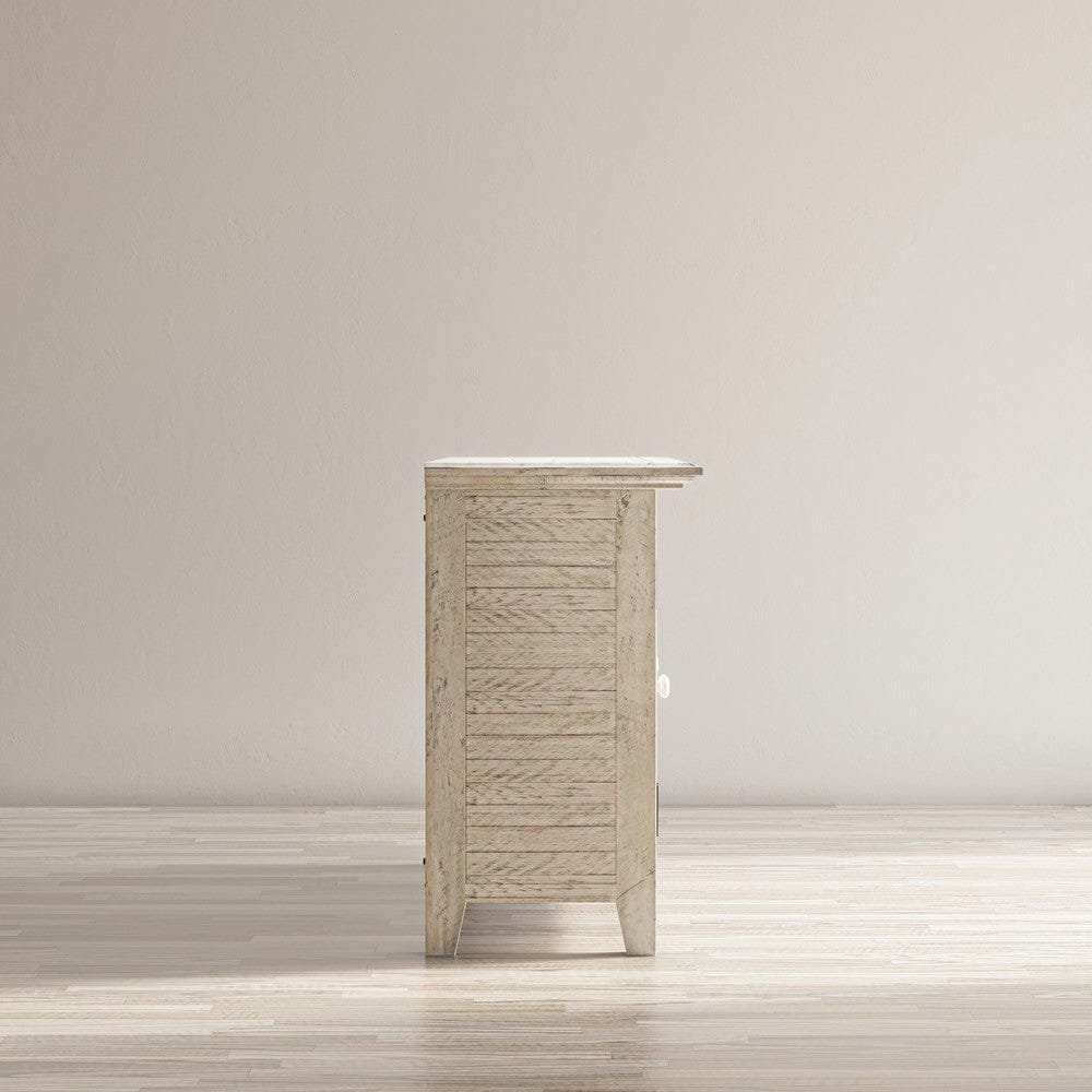 Jofran - Rustic Shores Coastal Style 54in Distressed Acacia Credenza Cabinet - 1610-5432 view 5