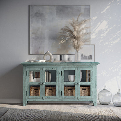 Jofran - Rustic Shores Coastal Style 54in Distressed Acacia Credenza Cabinet - 1615-5432 view 11