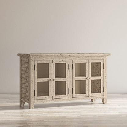 Jofran - Rustic Shores Coastal Style 54in Distressed Acacia Credenza Cabinet - 1620-5432 view 1