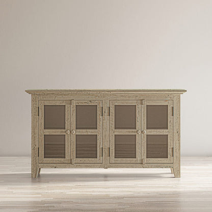 Jofran - Rustic Shores Coastal Style 54in Distressed Acacia Credenza Cabinet - 1620-5432 view 2