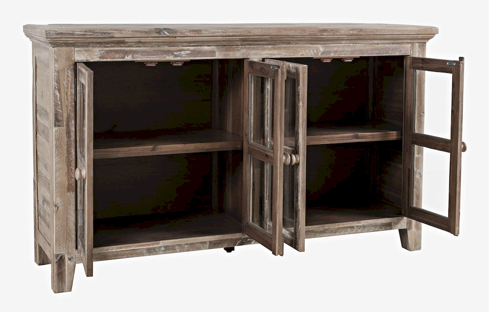 Jofran - Rustic Shores Coastal Style 54in Distressed Acacia Credenza Cabinet - 2125-5432 view 11