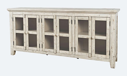 Jofran - Rustic Shores Coastal Style 70in Distressed Acacia Sideboard Cabinet - 1610-7032 view 3