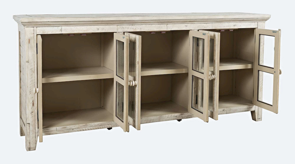 Jofran - Rustic Shores Coastal Style 70in Distressed Acacia Sideboard Cabinet - 1610-7032 view 8