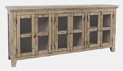 Jofran - Rustic Shores Coastal Style 70in Distressed Acacia Sideboard Cabinet - 1620-7032 view 2