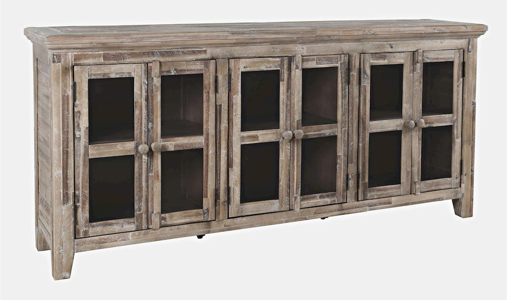 Jofran - Rustic Shores Coastal Style 70in Distressed Acacia Sideboard Cabinet - 2125-7032 view 2