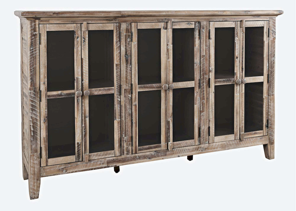 Jofran - Rustic Shores Coastal Style 70in Distressed Accent Cabinet - 2125-70 view 2