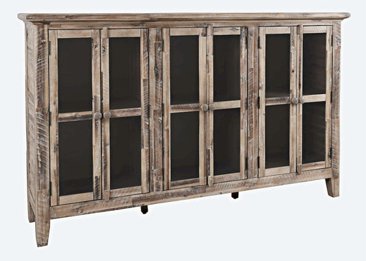 Jofran - Rustic Shores Coastal Style 70in Distressed Accent Cabinet - 2125-70 view 2