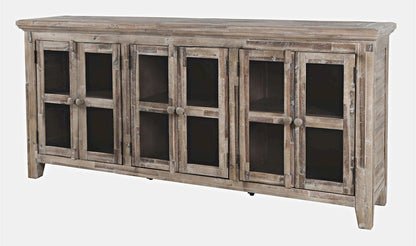 Jofran - Rustic Shores Coastal Style 70in Distressed Accent Cabinet - 2125-70 view 3