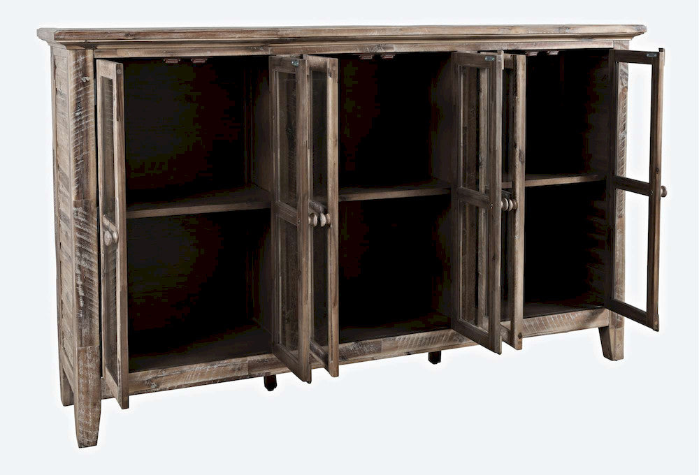 Jofran - Rustic Shores Coastal Style 70in Distressed Accent Cabinet - 2125-70 view 7