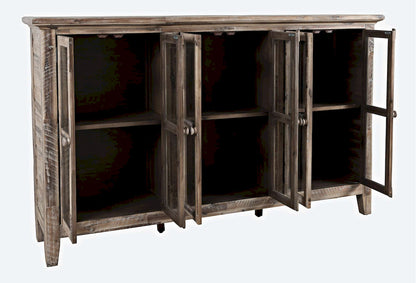 Jofran - Rustic Shores Coastal Style 70in Distressed Accent Cabinet - 2125-70 view 7