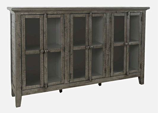 Jofran - Rustic Shores Coastal Style 70in Distressed Accent Cabinet - 2130-70 view 2