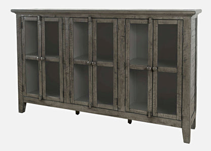 Jofran - Rustic Shores Coastal Style 70in Distressed Accent Cabinet - 2130-70 view 3