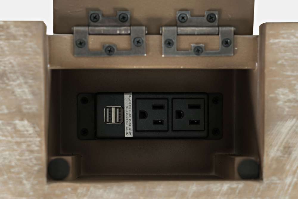 Jofran - Rustic Shores Coastal Style Distressed Acacia USB Charging Desk - 2125-5620 veiw 4