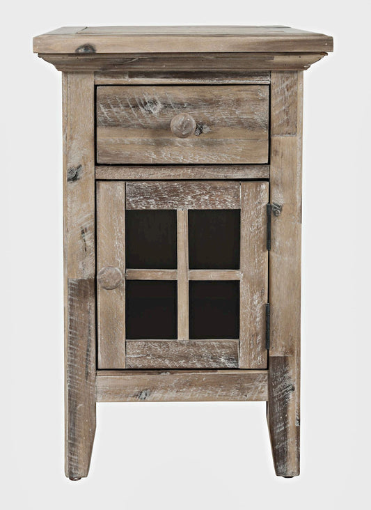 Jofran - Rustic Shores Coastal Style USB Charging Chairside Table - 2125-22 view 1