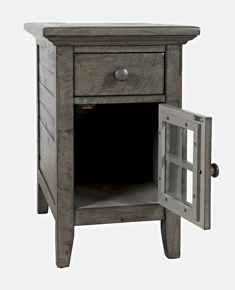 Jofran - Rustic Shores Coastal Style USB Charging Chairside Table - 2130-22 view 4