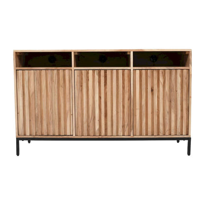 Jofran - Ryder 50in Modern Fluted Door Solid Wood Console Storage TV Stand Cabinet - Natural - 2429-50V view 1