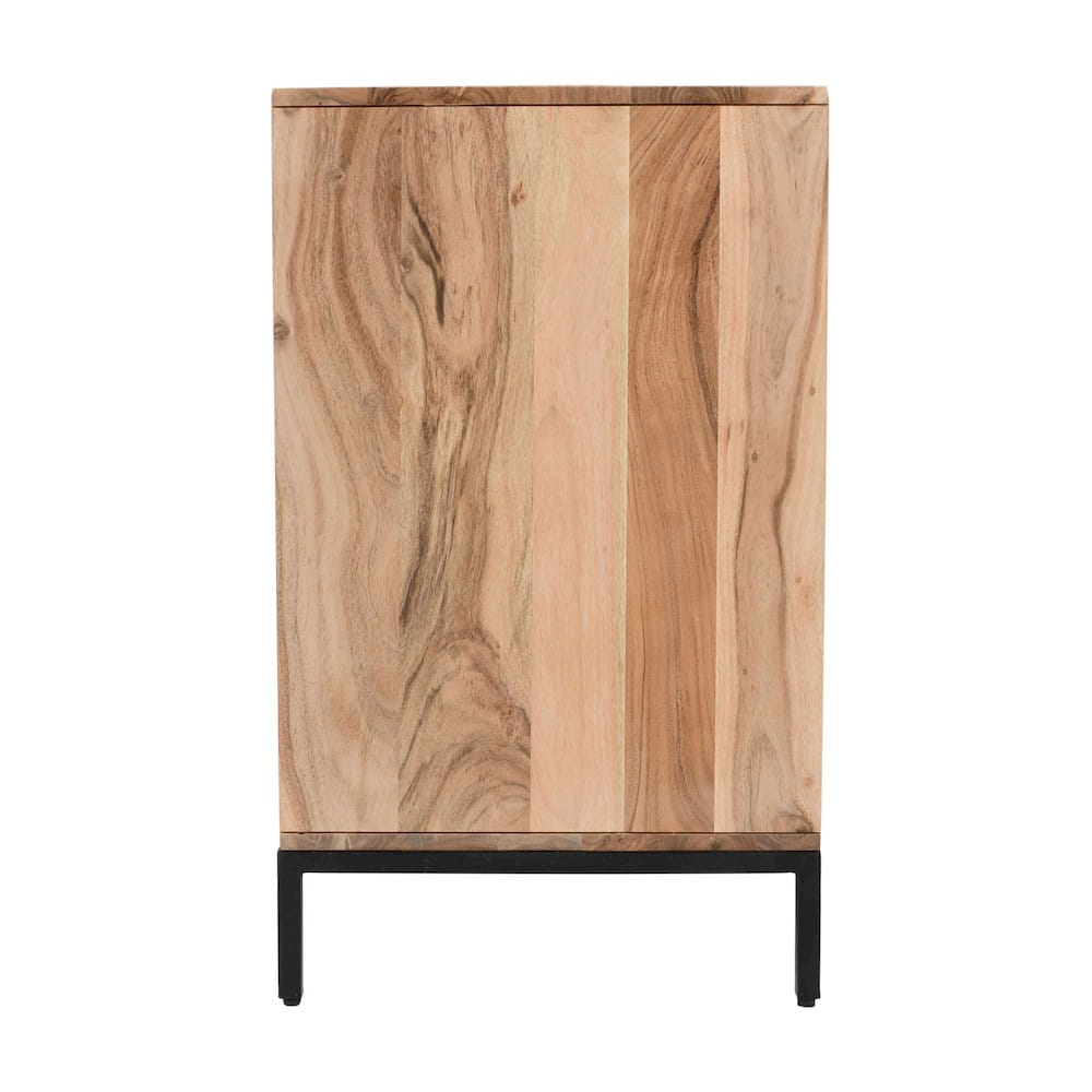 Jofran - Ryder 50in Modern Fluted Door Solid Wood Console Storage TV Stand Cabinet - Natural - 2429-50V view 6