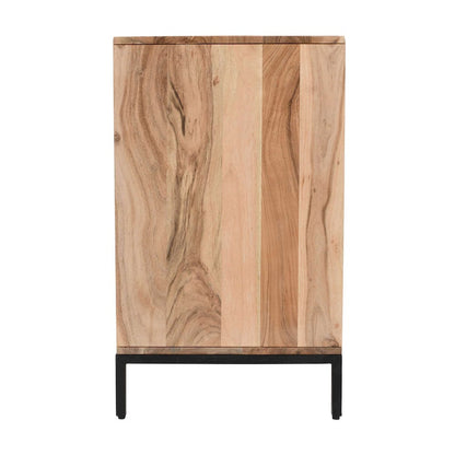Jofran - Ryder 50in Modern Fluted Door Solid Wood Console Storage TV Stand Cabinet - Natural - 2429-50V view 6