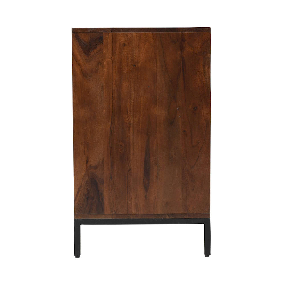 Jofran - Ryder 50in Modern Fluted Door Solid Wood Console Storage TV Stand Cabinet - Walnut - 2427-50V view 9