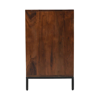 Jofran - Ryder 50in Modern Fluted Door Solid Wood Console Storage TV Stand Cabinet - Walnut - 2427-50V view 9