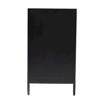 Jofran - Ryder 60in Modern Fluted Door Solid Wood Console Storage TV Stand Cabinet - Black - 2428-60V view 5
