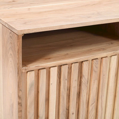 Jofran - Ryder 60in Modern Fluted Door Solid Wood Console Storage TV Stand Cabinet - Natural - 2429-60V view 7