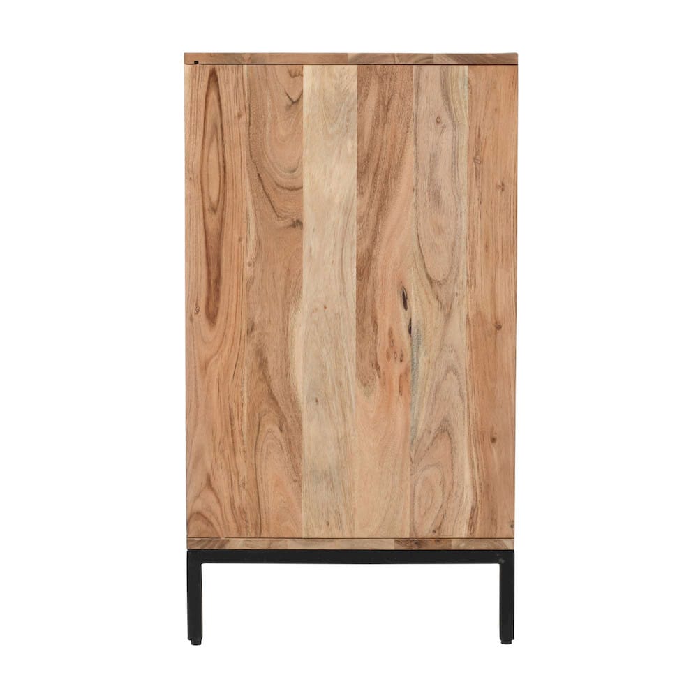 Jofran - Ryder 70in Modern Fluted Door Solid Wood Console Storage TV Stand Cabinet - Natural - 2429-70V view 9
