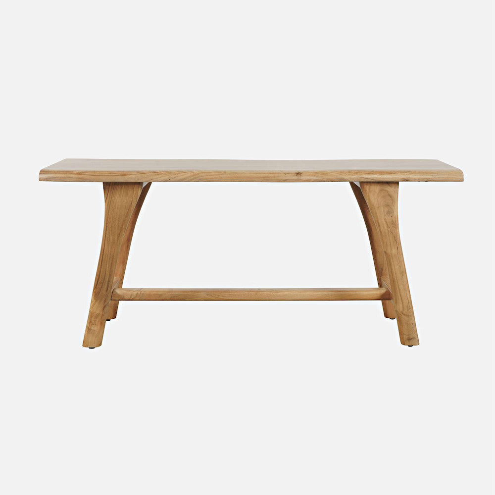 Jofran - Sedona 54in Live Edge Rustic Solid Wood Counter Height Trestle Bench - 2321-54KD view 1